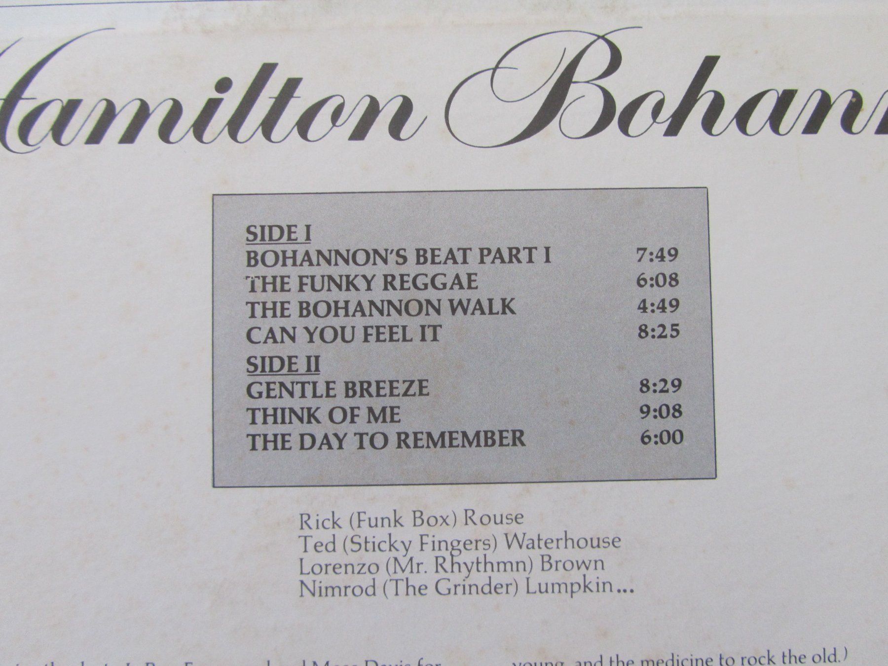 Vinyles: Hamilton Bohannon - Same - Funk, Soul, Disco – D'occasion à Seengen par mikelele 4