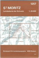 St. Moritz Landkarte Schweiz 1:25000 Wanderkarte Top Zustand
