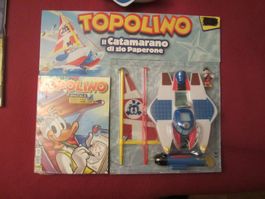 TOPOLINO(MICKY MAUS) MIT BEILAGE: DAGOBERT KATAMARANFIGUR!!!