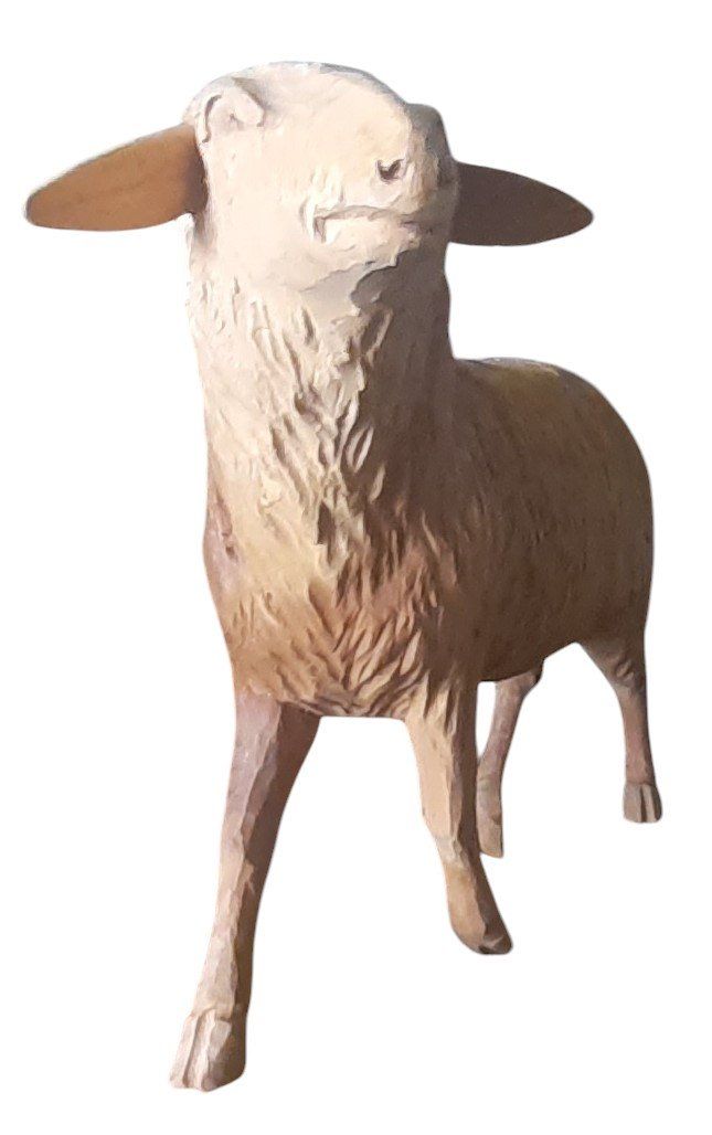 Statuette: Antike Holzfigur Schaf Nr.2 – Usato da Mörschwil venduto da antiksalon21 2