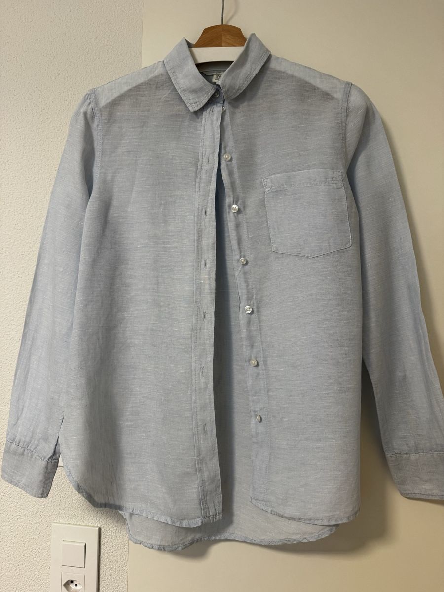 H&M Blusen: Linenbluse hellblau – Gebraucht aus Wetzikon ZH von sophiap