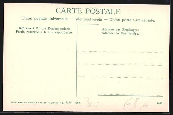 Cartoline postali: Interlaken, Hotel Metropole mit Bergpano – Usato da Berlin venduto da bartko-reher 1