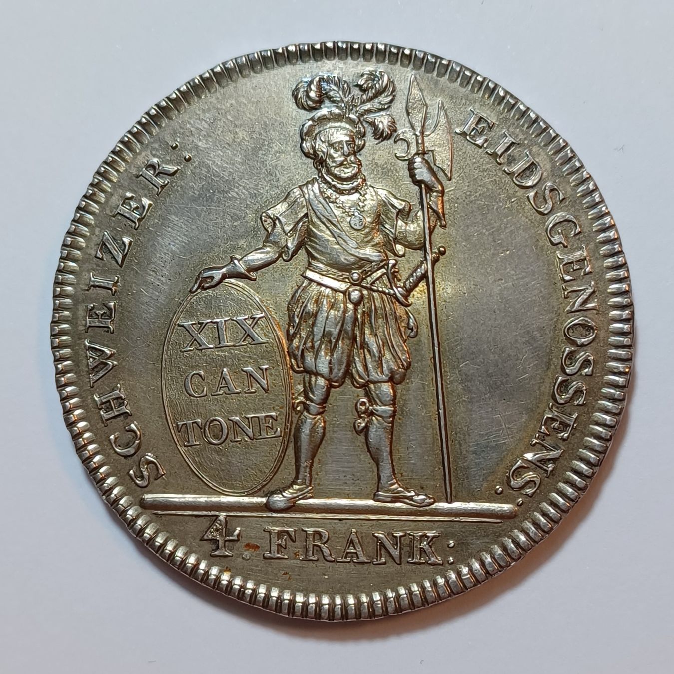 Tutti le monete: 4 Franken 1812 Aargau vz-stgl – Usato da Pfäffikon ZH venduto da Schweizer_Muenzen