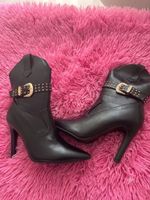 Vintage Western Stiefeletten Schwarz