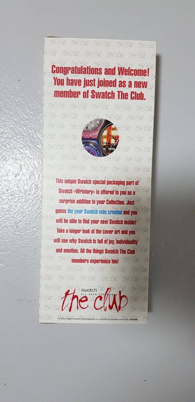 Swatch Orologi: Uhr Swatch Club STANDARDS 1997 - GK720 - FIND THE CODE – Nuovo e nell'imballaggio originale da Bremblens venduto da Storetech 2