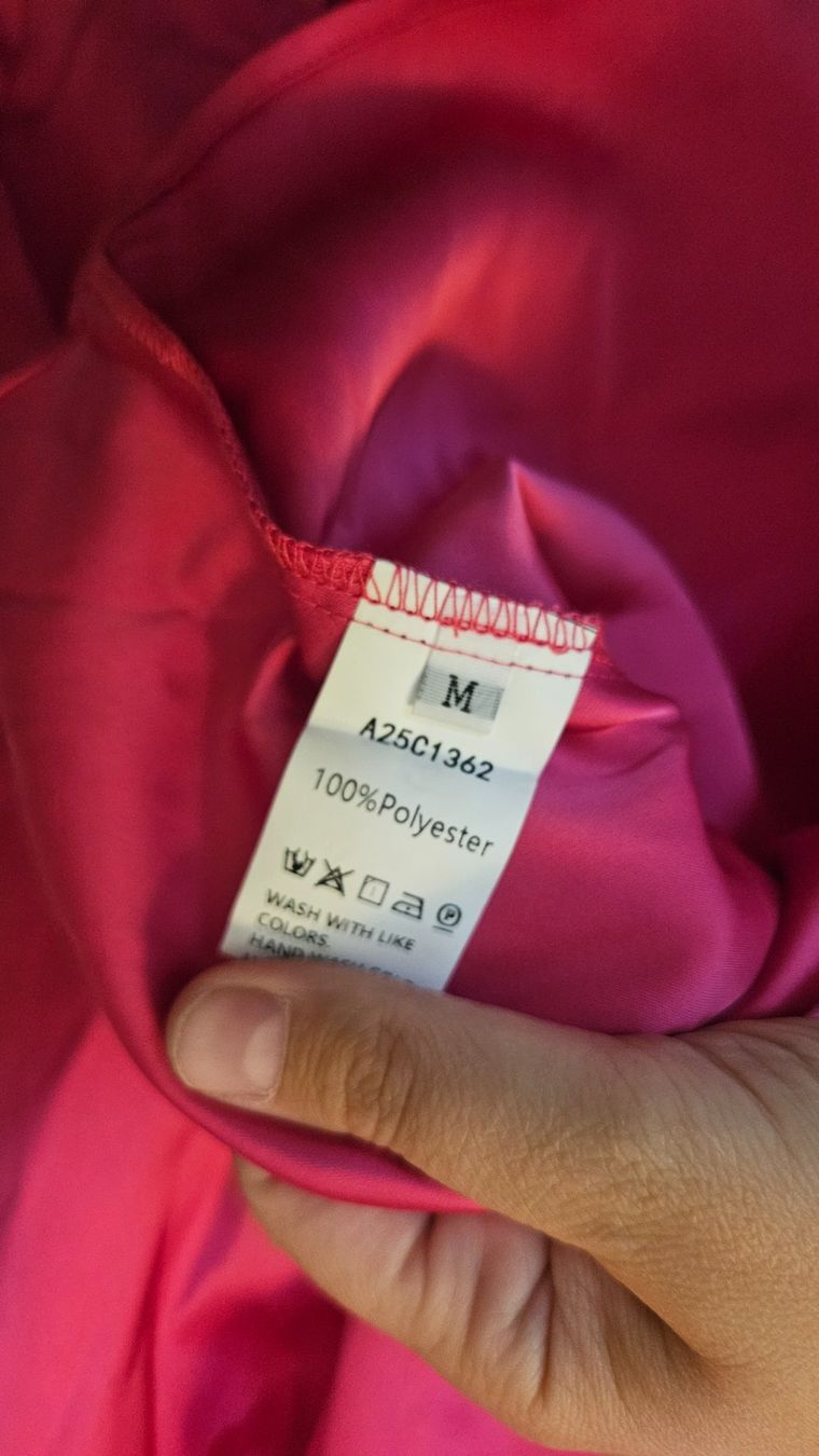 Camicette: Camicia rosa tg.M poliestere – Usato da Melano venduto da H-Sara 2