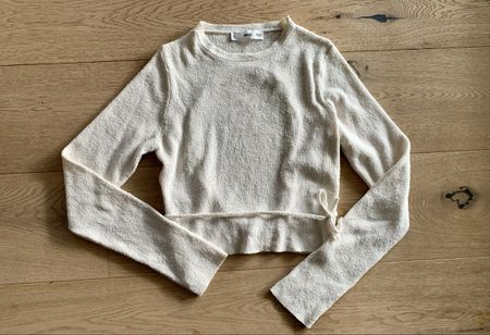 Pull court femme MNG dos nu crème XS