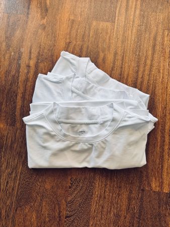 MANGO MEN T-SHIRT COMFORT STRETCH COOLMAX Weiss Grösse L