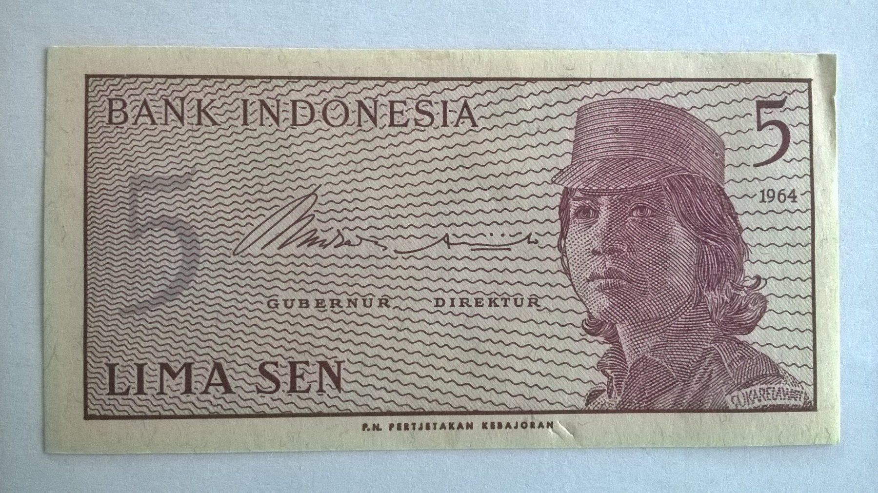 Banknoten: Billet banque Indonésie 5 Sen 1964 UNC – Neu (gemäss Beschreibung) aus Fontainemelon von cathare67
