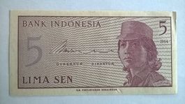 Billet banque Indonésie 5 Sen 1964 UNC