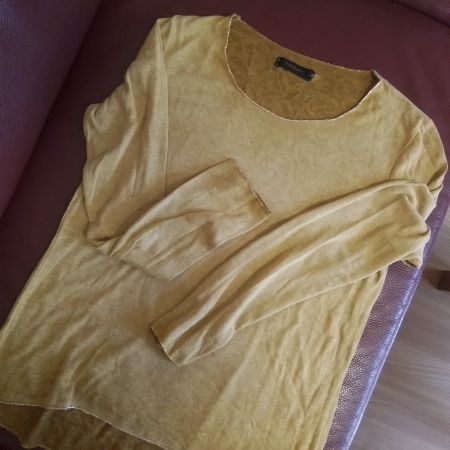Langarm-Shirt, Grösse M, Camel, made in Italy