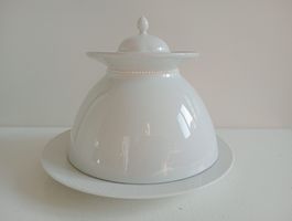 Verso Elegante Käseglocke aus Porzellan, weiss