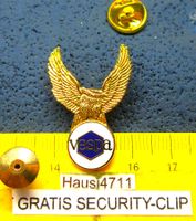 VESPA ADLER LOGO SCHMUCK-PIN GOLDIG MIT SECURITY-CLIP