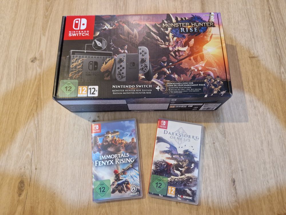 Nintendo Switch Monster Hunter Rise Konsloe OVP + 2 Spielen (Gebraucht ...