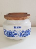 Antiker Vorratsbehälter 'Harina' (Mehl) Porzellan