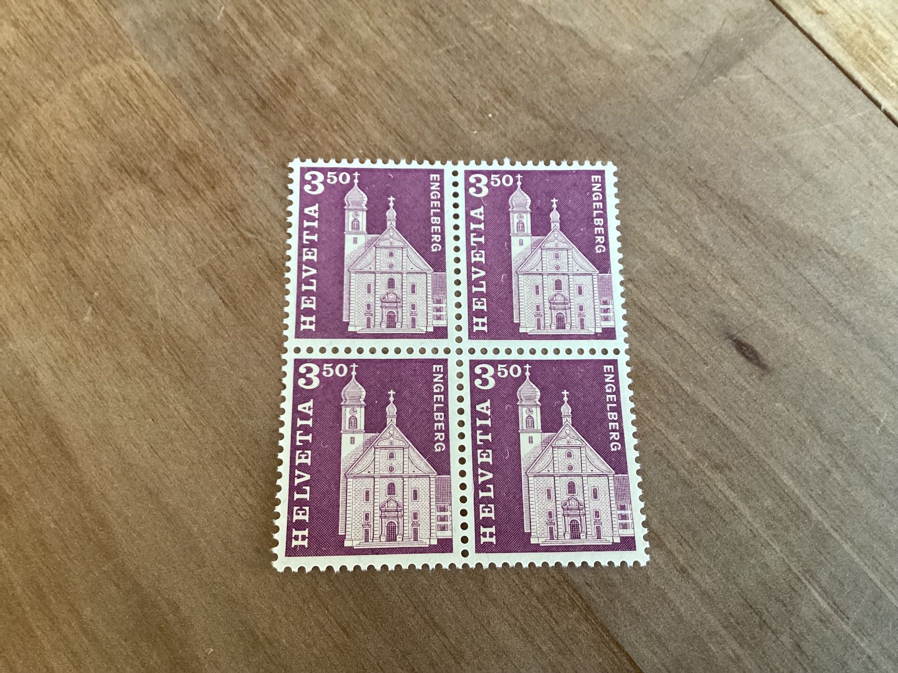 Tutti i francobolli: 4x Fr. 3.50 Briefmarken postfrisch Baudenkmal Engelberg – Nuovo (secondo la descrizione) da Seftigen venduto da Muggelwomb