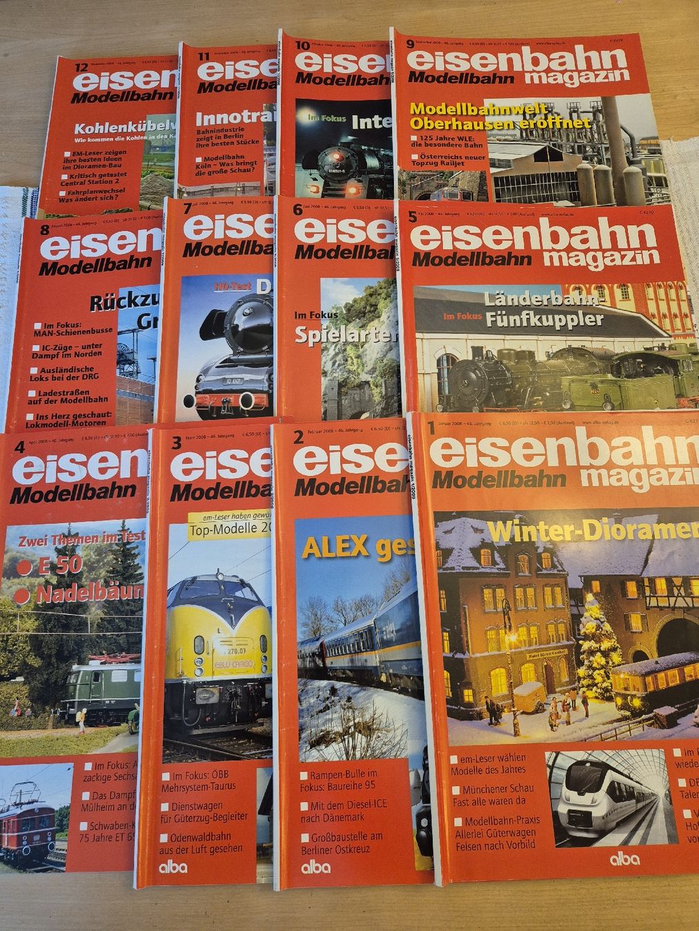 Riviste & Magazine: Eisenbahn Modellbahn Magazin 2008 – Usato da Ehrendingen venduto da Amigo5