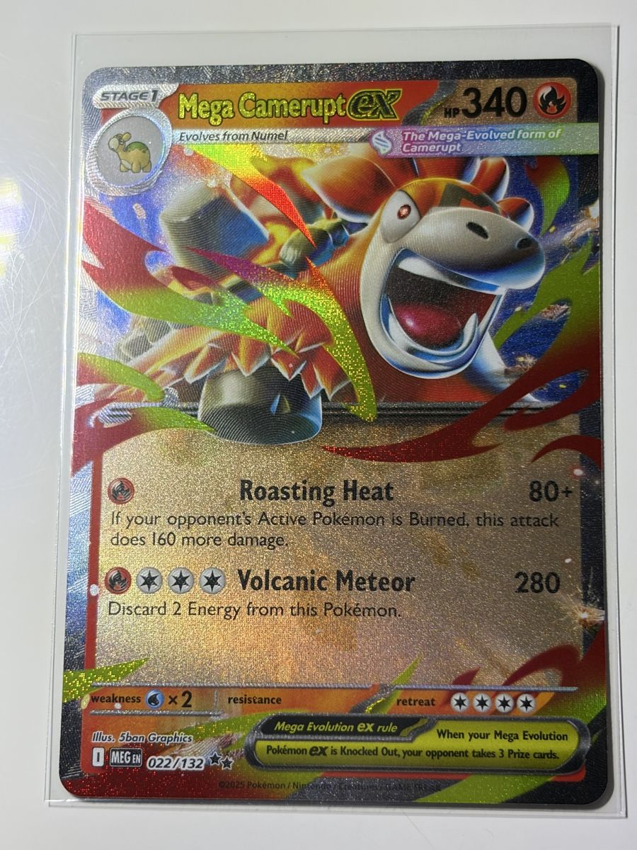 Pokémon Carte collezionabili: Mega Camerupt EX Pokemon Karte 022/132 Mega Evolution – Nuovo (secondo la descrizione) da Galgenen venduto da Miachelle 1