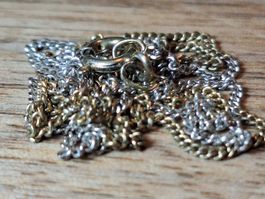 Filigrane Halskette 18K Gelb- und Weissgold (punziert 750)