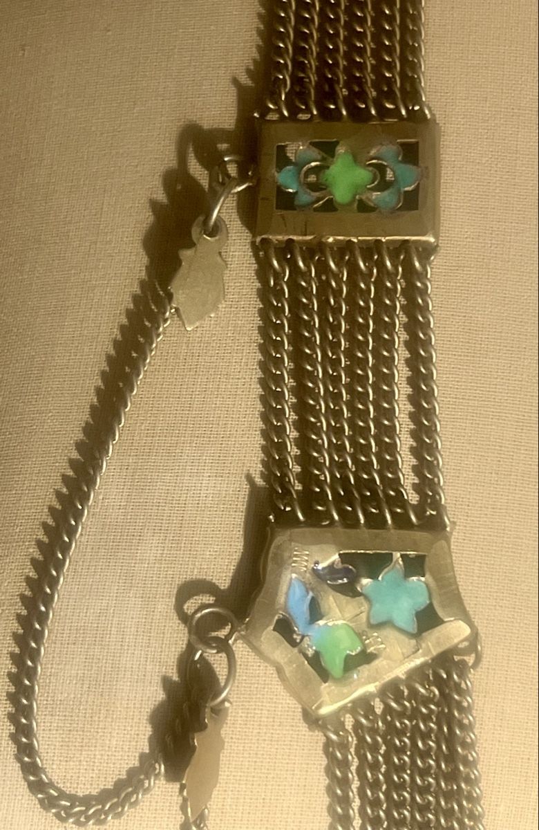Catenine: Collier Vintage Oriental Laiton Email Multichaines Superbe – Usato da Genève venduto da DELIRBEADS 3