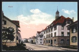 AK Flawil, Partie am Gemeindehaus, 1950