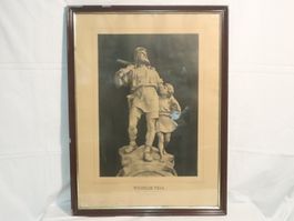 Antikes Bild Wilhelm Tell Lichtdruck von Brunner & Hauser ZH