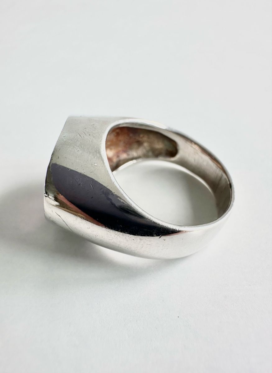 Anelli: Silverstar Statement-Ring mit violettem Stein / Gr. 60 – Usato da Bern venduto da neon317 3