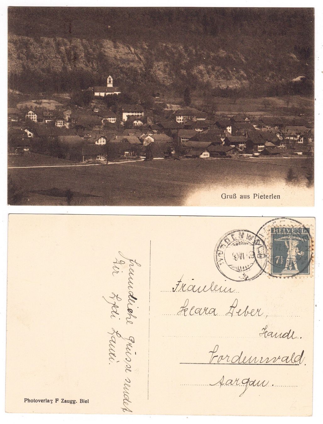 Cartoline postali: Gruss aus Pieterlen – Usato da La Tour-de-Peilz venduto da amjust