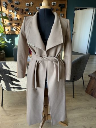 Ted Baker Mantel beige mit Bindegürtel 