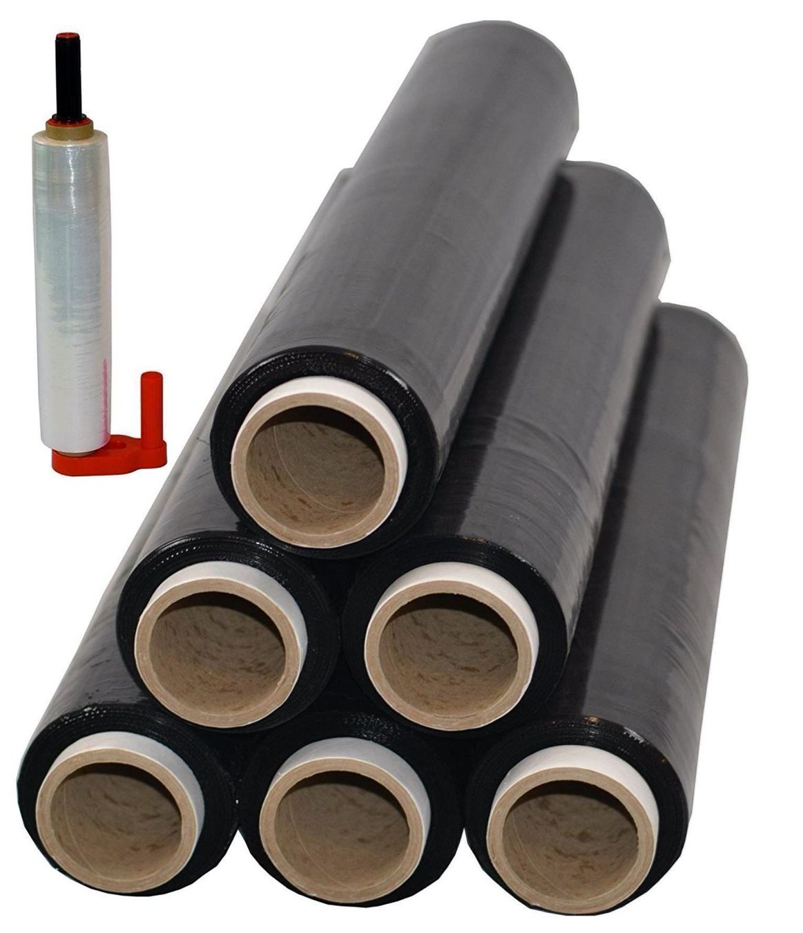 Ritocchi & pellicole di protezione: 6 Rollen +Abroller  Stretchfolie schwarz – Nuovo e nell'imballaggio originale da Bülach venduto da StoreInShop.com