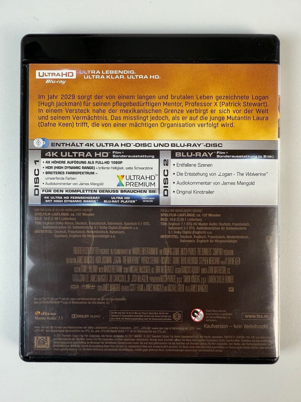 Tutti i DVDs: 4K UltraHD Blu-Ray Logan - The Wolverine – Usato da Gasel venduto da Alter_Ego 1