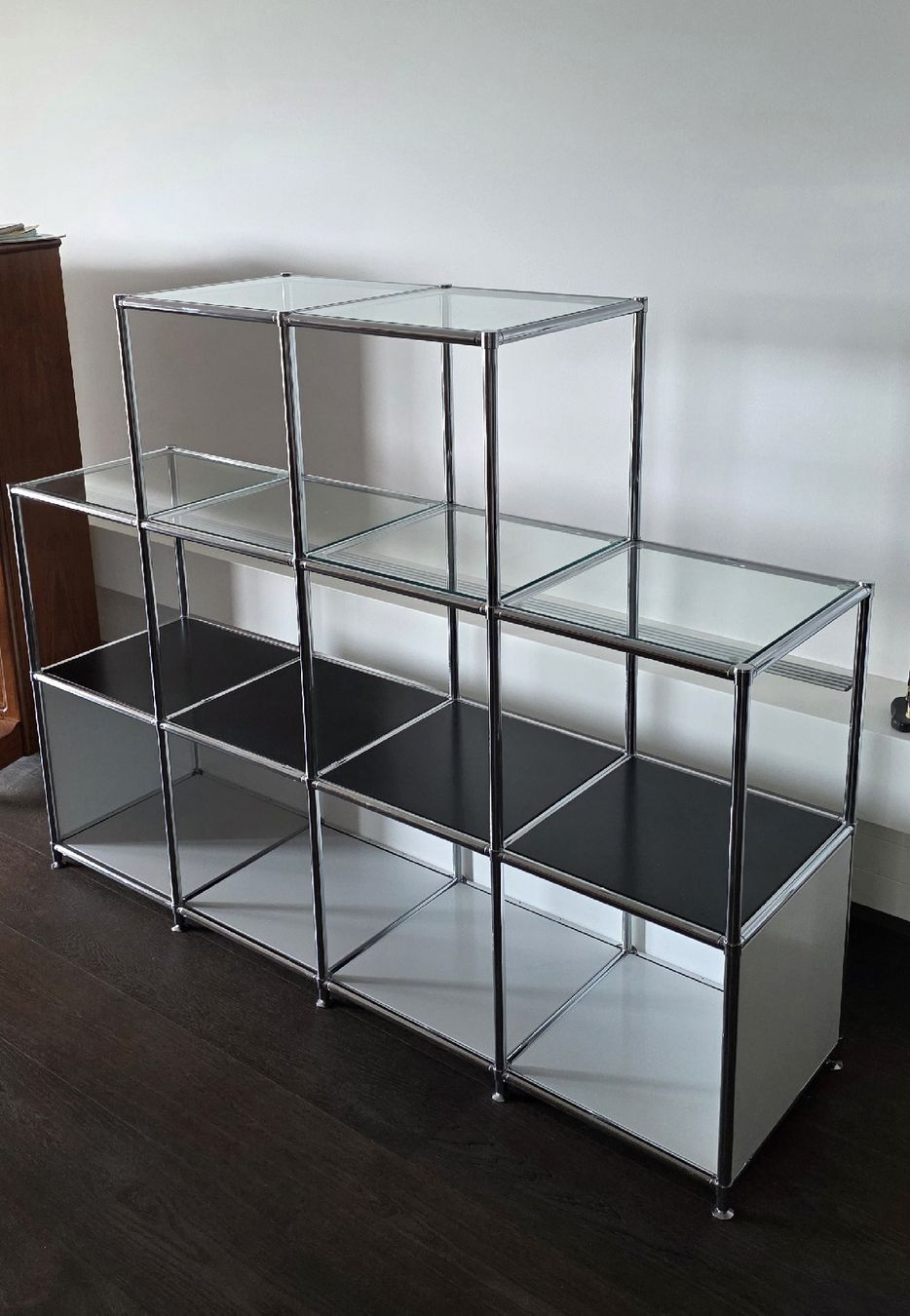 System4 Scaffali: Original System4 Regal Glas/schwaz/weiss – Usato da Uerikon venduto da Indefinitely