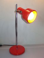 Orange Tischlampe aus Metall, verstellbar, Retro