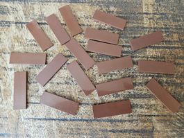 lego 69729 lot de 18 pièces Reddish Brown Tile 2 x 6