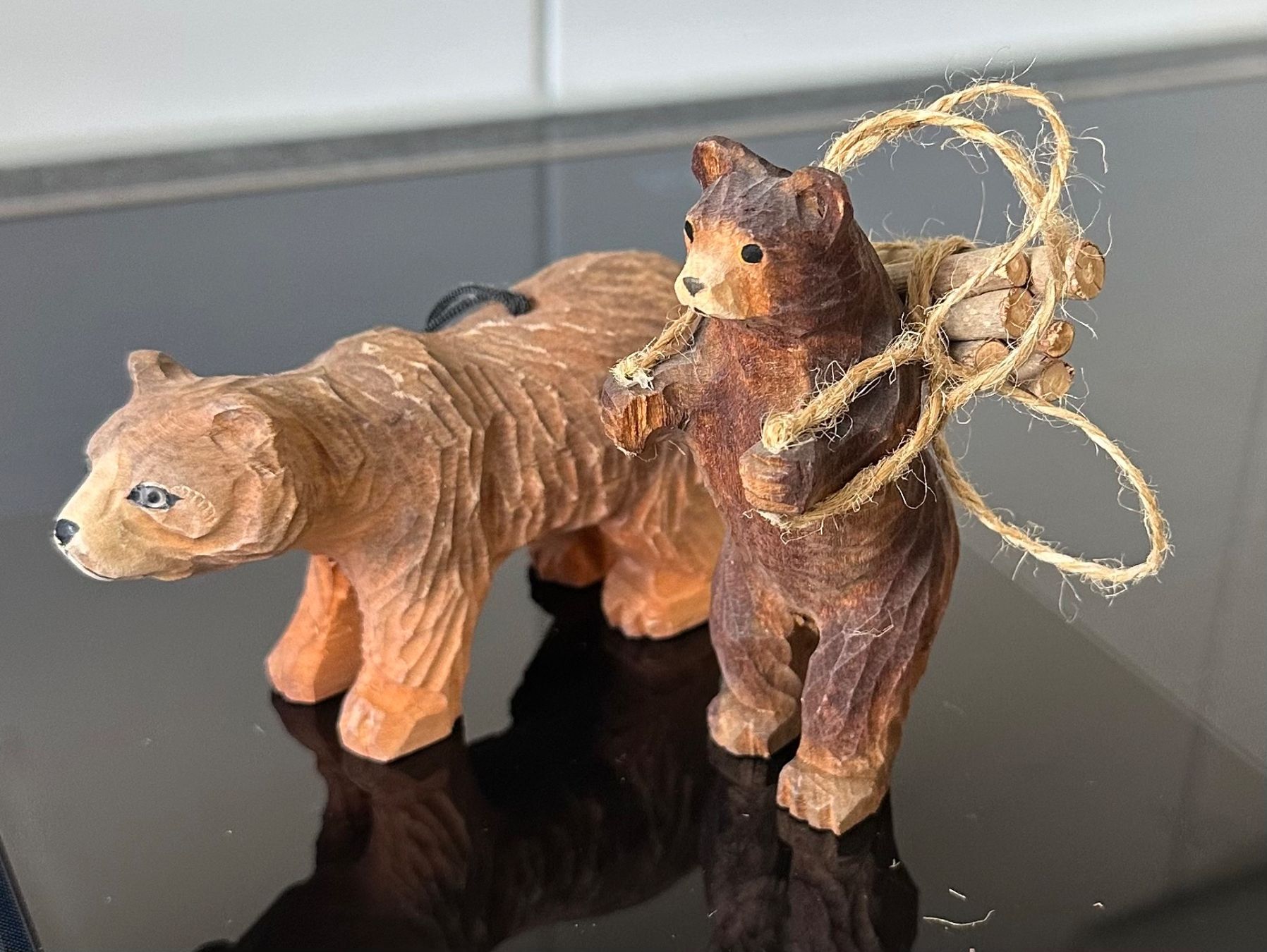 Statuette: 2 handgeschnitzte Bären evtl. Brienzer – Usato da Zürich venduto da brazerola 2