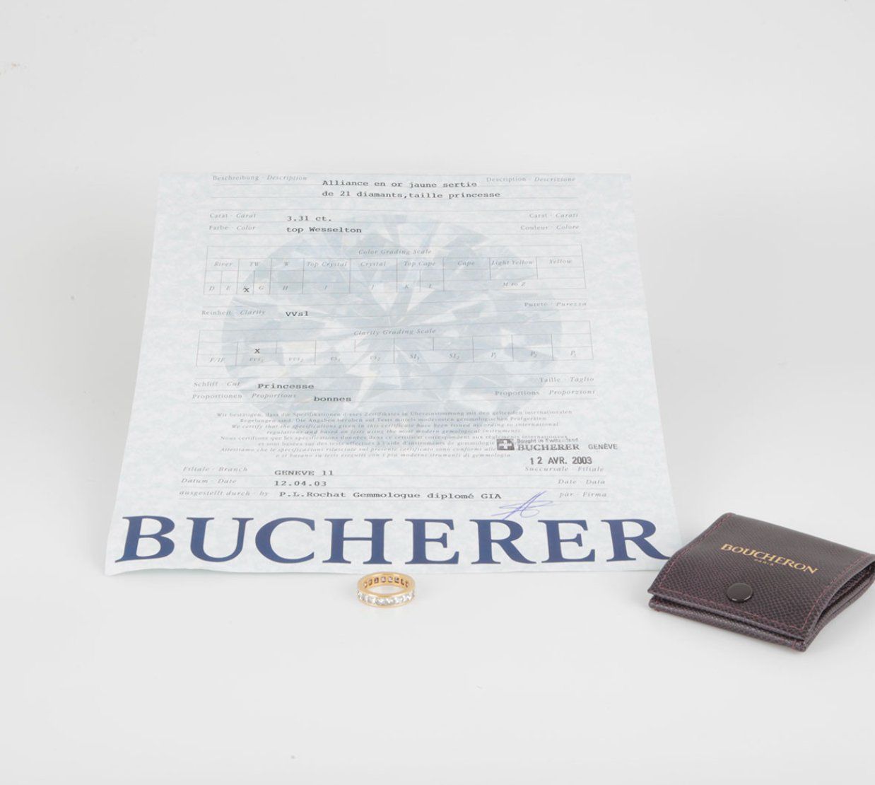 Bucherer Anelli: Bague diamant 3.31ct F VVS1 Bucherer – Usato da Delémont venduto da Le38.shop 3