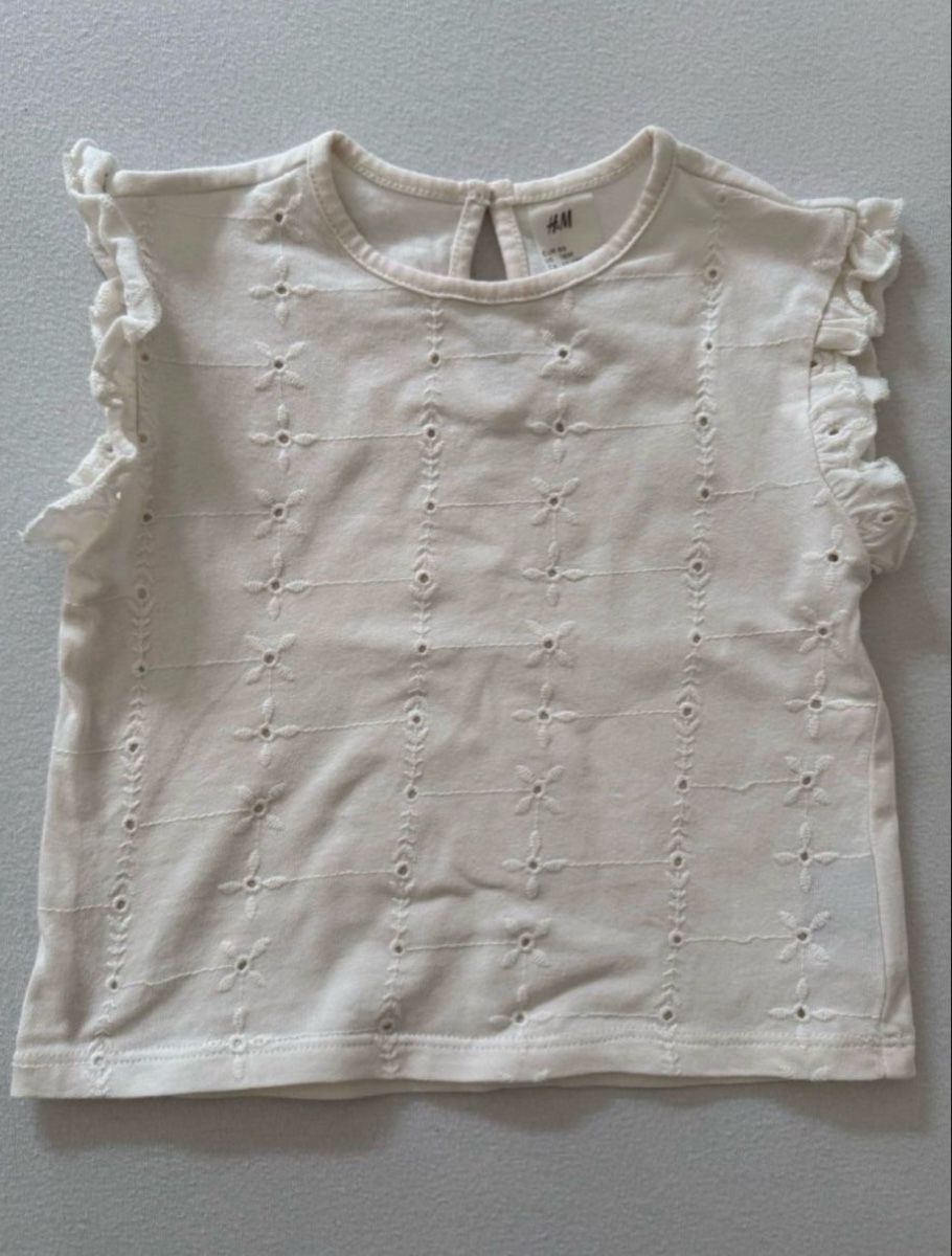 H&M Camicette, T-shirt & Top: T-Shirt H&M blanc, taille 86 cm – Nuovo (secondo la descrizione) da Sion venduto da fer_gwz6