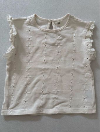 T-Shirt H&M blanc, taille 86 cm