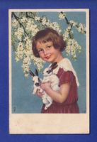 ENFANT - Jeune fille et lapin