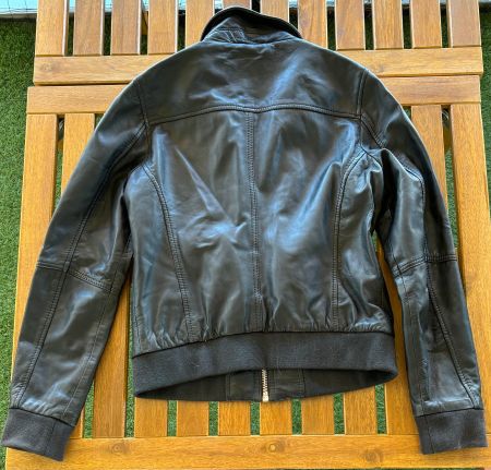 Veste cuir Oakwood M noire, fermeture zippée, excellent état