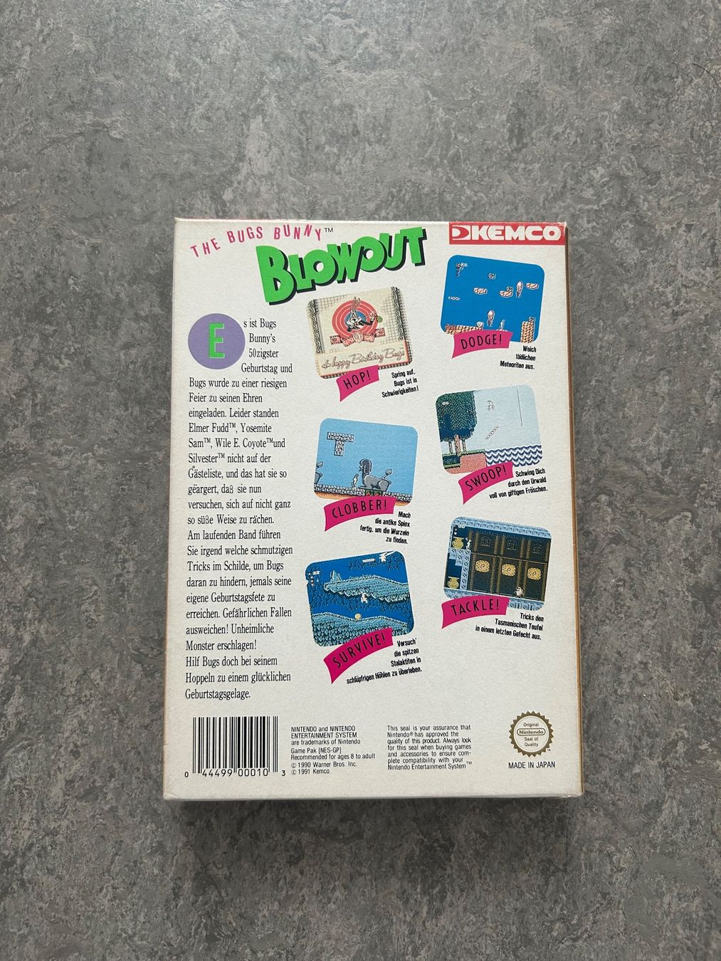 Nintendo Giochi: The Bugs Bunny Blowout NES CIB – Usato da St. Gallen venduto da bubblybee 2