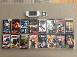 Sony PSP 1000 Weiss inkl. 17 Spielen