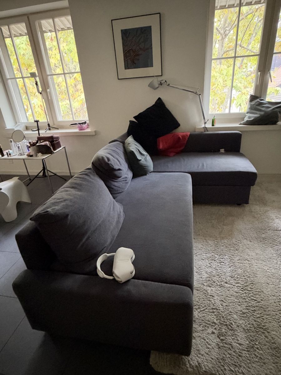Ikea Divani: Dark Blue Grey L-Shaped Sleeping Sofa – Usato da Zürich venduto da Anastasiya_g 4