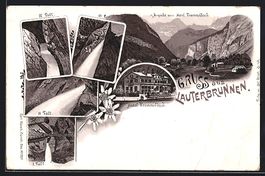 Litho Berner Oberland, Aussicht vom Hote