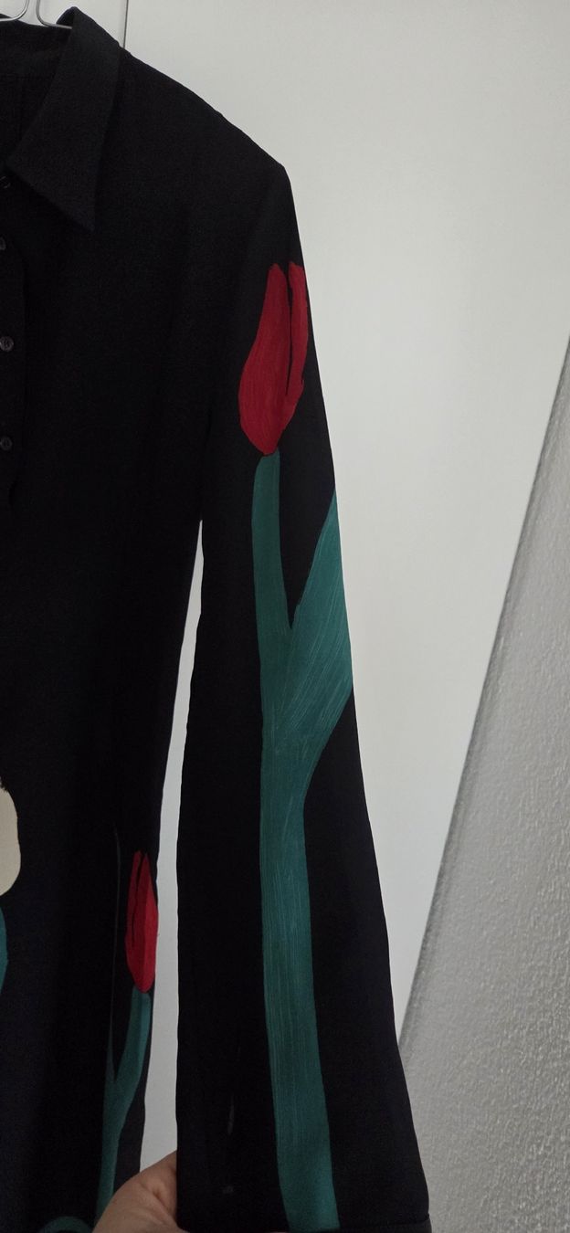 Vestiti: Seidenkleid Handgemalt, S – Usato da Hellbühl venduto da Veci02 2