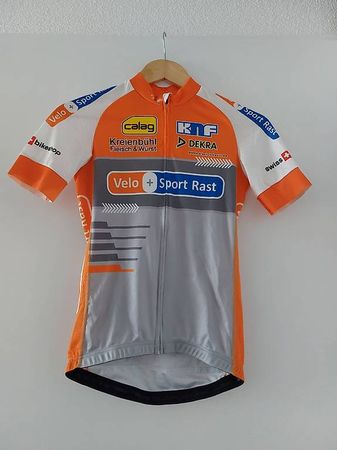 Rennvelo Velotrikot Kurzarm Orange/Grau XS Damen