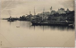 NYON - Bateau à vapeur et barque
