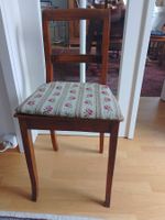 Antiker Biedermeier - Stuhl Holzstuhl Massivholz m. Kissen!