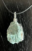 Fuchsit Anhänger / Wire work / Heilstein/ Mittelalter