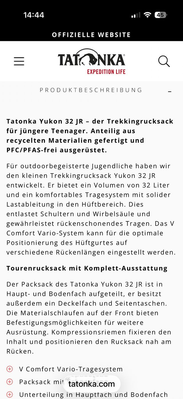 Tatonka Sacs à dos: Tatonka Trekkingrucksack 32L JR – D'occasion à Meilen par Sura18 8